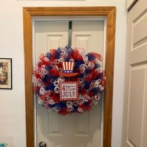 July 4th Mesh Wreath